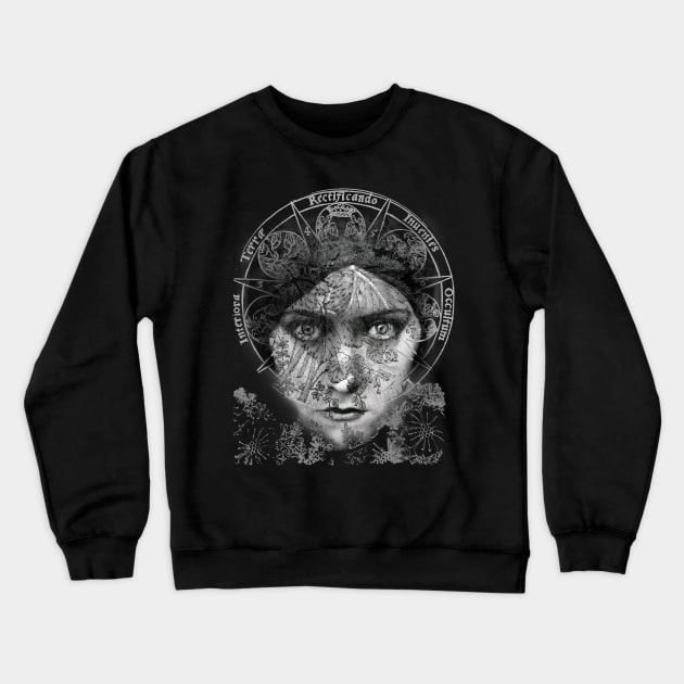 The Eyes of Alchemy Dark Crewneck Sweatshirt by Anthraey